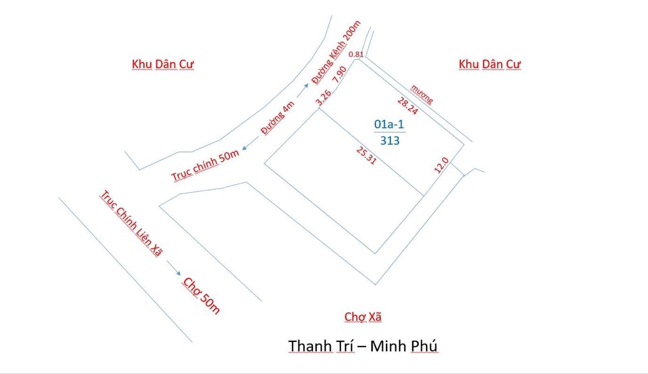 xã Minh Phú lô 313m2
